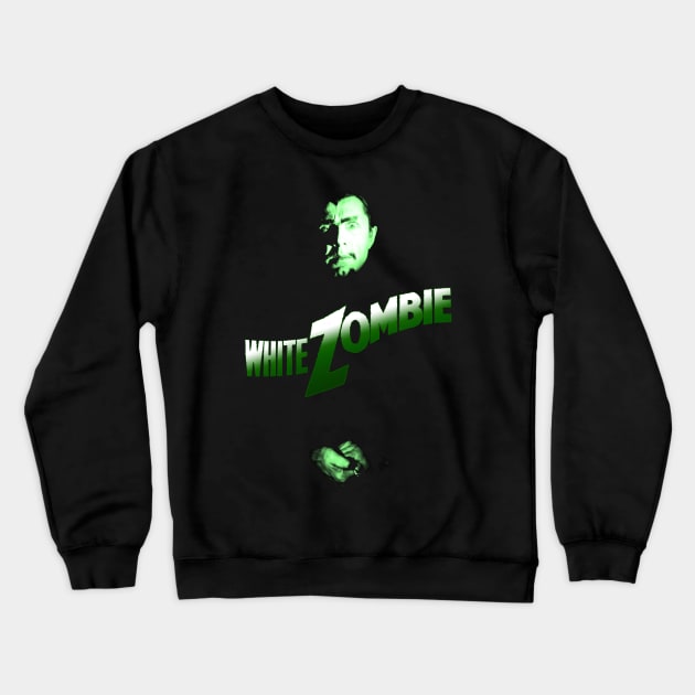 White Zombie Design Crewneck Sweatshirt by HellwoodOutfitters